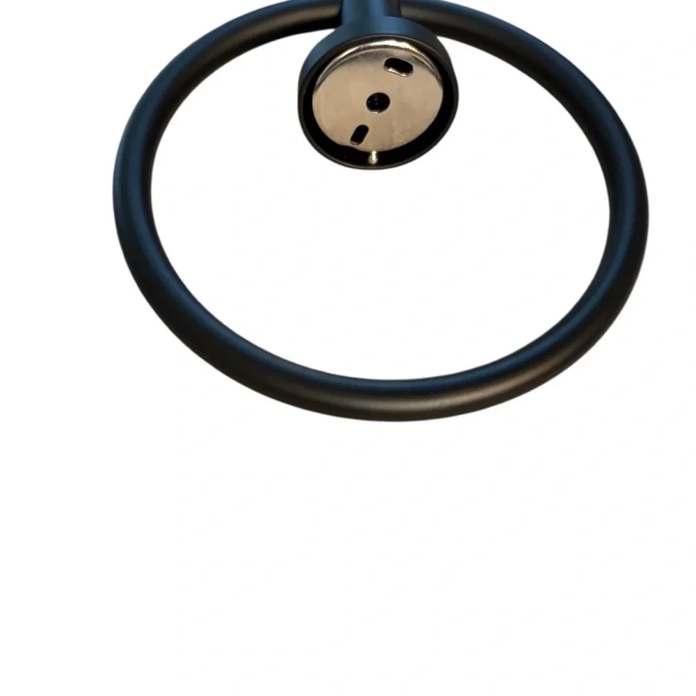 SetSail Towel Holder for Bathroom/Kitchen Wall Matte Black Towel Ring NIB